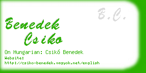 benedek csiko business card