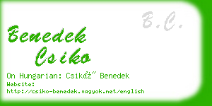 benedek csiko business card
